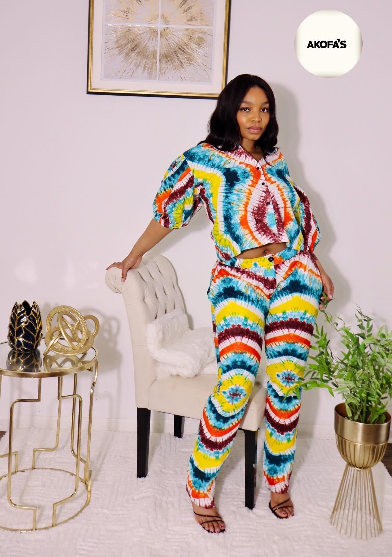 Tie-die pant set